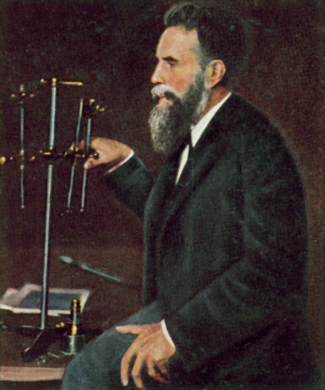 Wilhelm Roentgen, tysk fysiker (foto i farver) af German Photographer