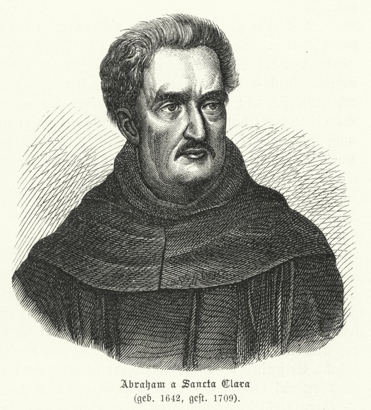 Abraham af Saint Clare, tysk guddommelig (gravering) af German School