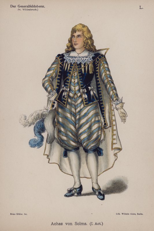 Achaz von Solms, fra Der Generalfeldoberst af Ernst von Wildenbruch (farve litho) af German School