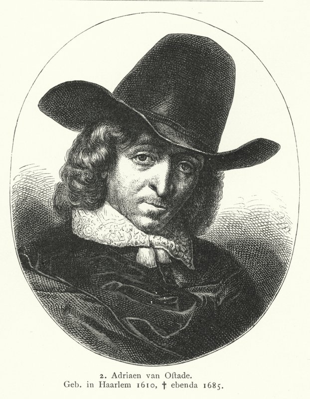 Adriaen van Ostade, maler fra den hollandske guldalder (gravering) af German School