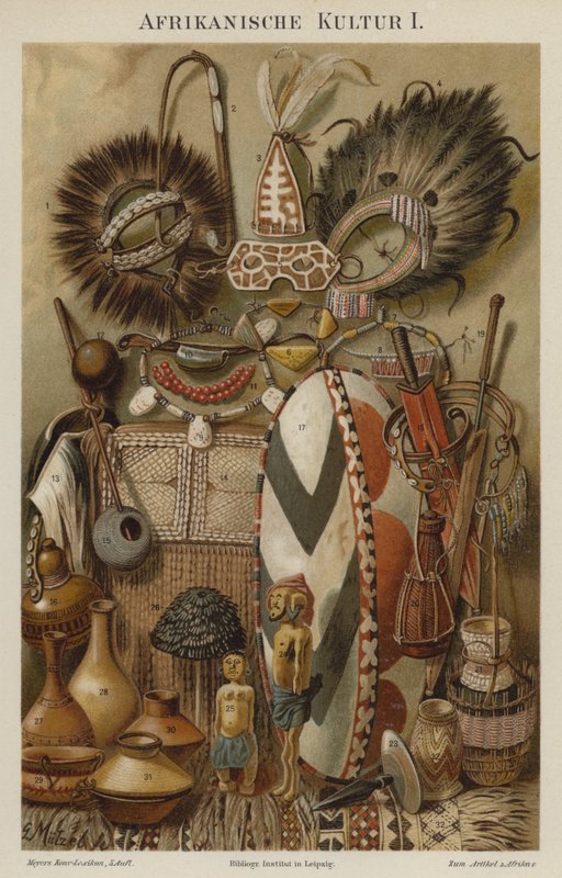 afrikanske kulturelle artefakter af German School