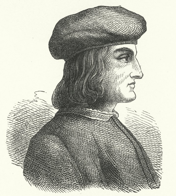 Aldus Manutius, venetiansk humanist, lærd, trykker og udgiver (gravering) af German School