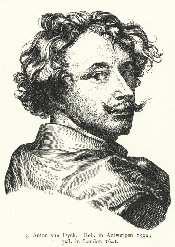 Anthony van Dyck, flamsk barokkunstner (gravering) af German School