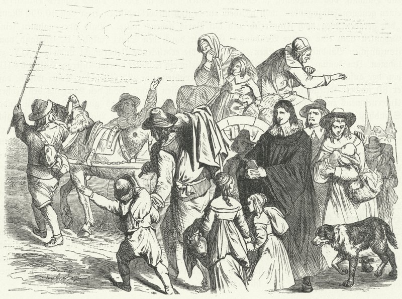 Ankomst af franske huguenot-immigranter til Brandenburg efter at den store kurfyrst Frederik William udstedte Potsdam-ediktet i 1685 (stik) af German School