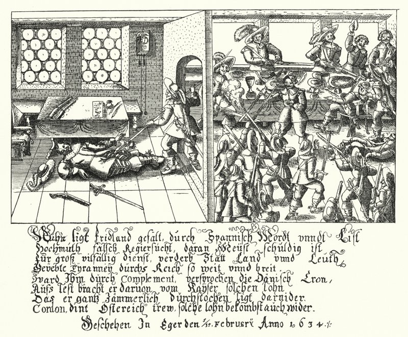 Mordet på Albrecht von Wallenstein af German School