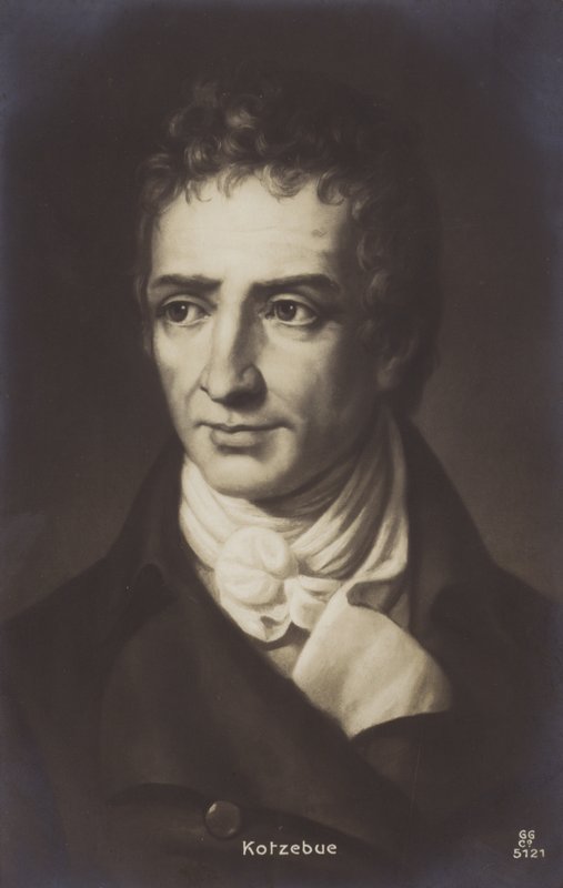 August Kotzebue (1761-1819), tysk dramatiker og forfatter (litografi) af German School