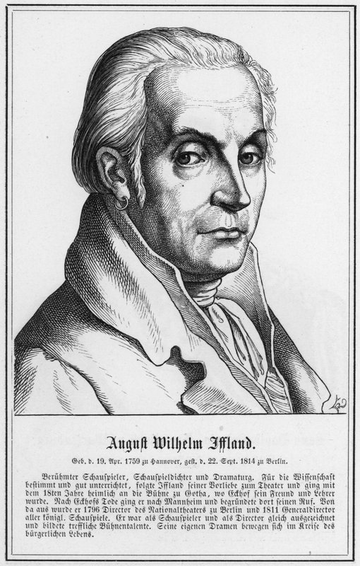 August Wilhelm Iffland (gravering) af German School