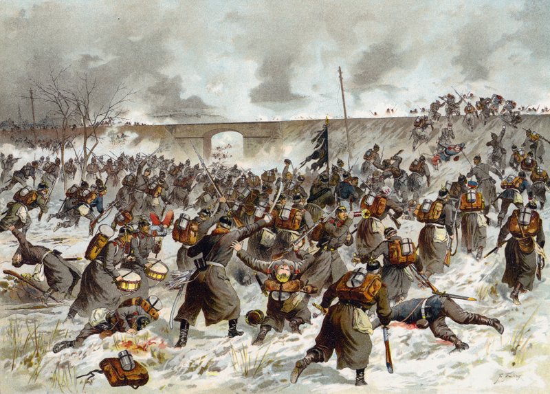 Slaget ved Amiens, den fransk-preussiske krig, 23. december 1870 af German School