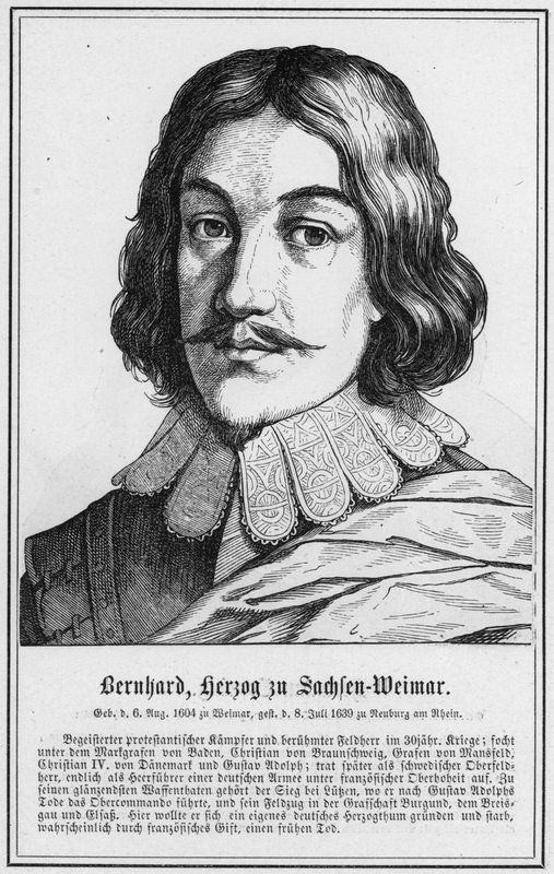 Bernhard, hertug af Sachlen-Weimar (stik) af German School
