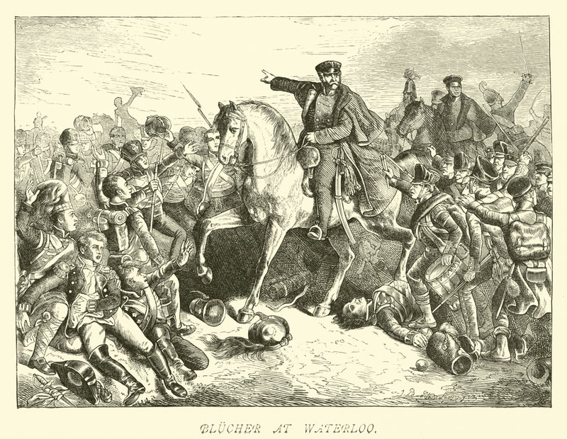 Blucher ved Waterloo af German School