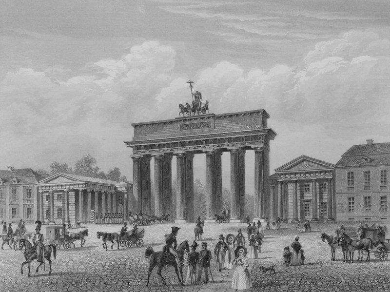 Brandenburger Tor, Berlin (stålgravering) af German School