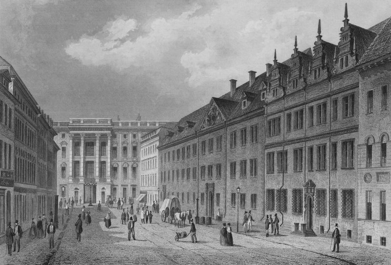 Breite Strasse, Berlin (stålgravering) af German School
