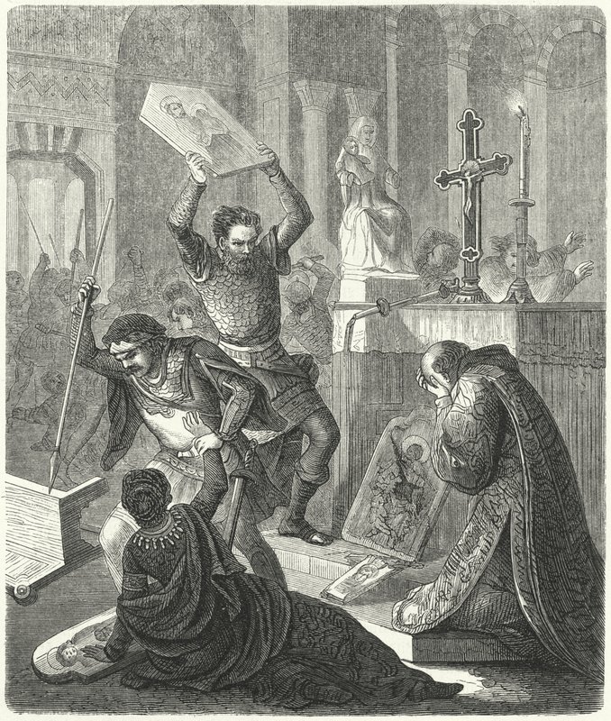 Byzantinsk ikonoklasme, 8. århundrede (gravering) af German School