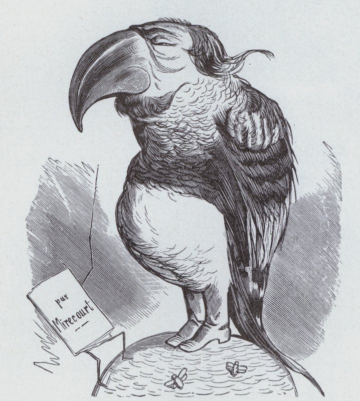 Karikatur af Napoleon III af Frankrig som en papegøje (litho) af German School
