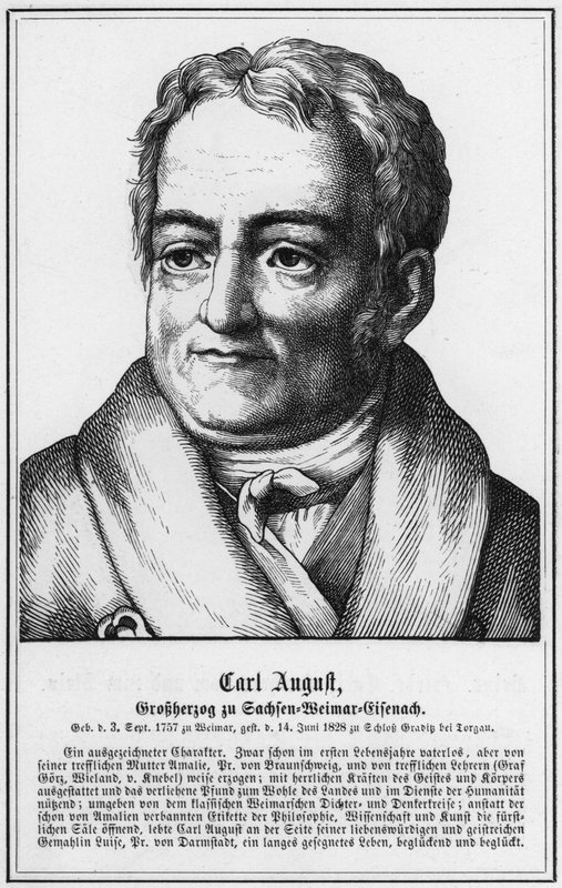 Carl August, storhertug af Sachsen-Weimar-Eisenach (stik) af German School