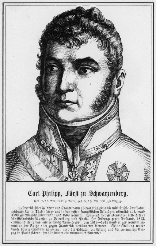 Carl Philipp, Prins af Schwarzenberg (gravering) af German School