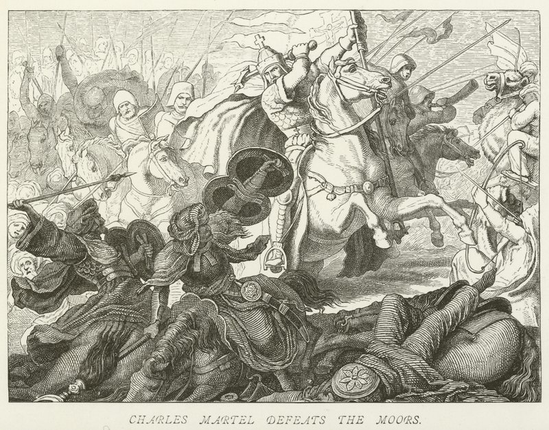 Charles Martel besejrer maurerne af German School