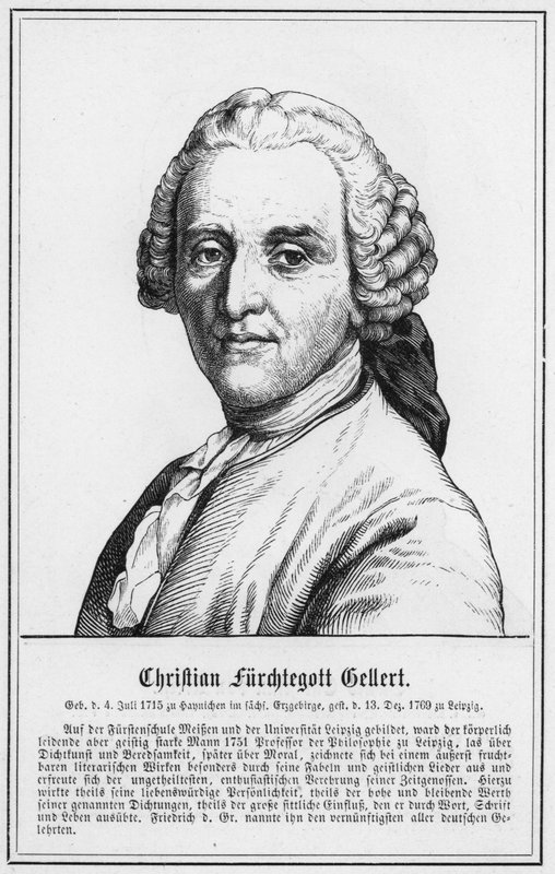 Christian Angstegott Gellert (gravering) af German School
