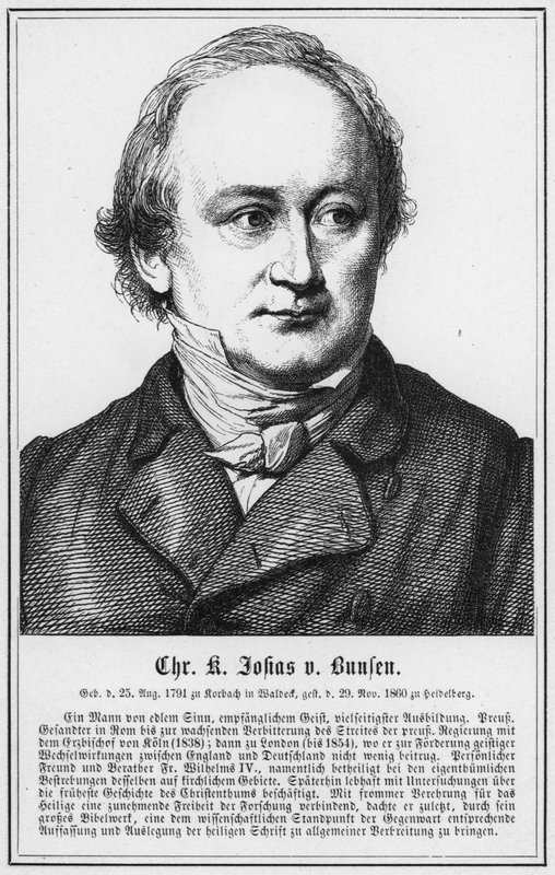 Christian Karl Josias von Bunsen (stik) af German School