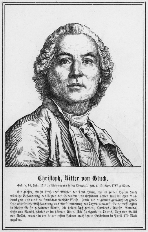 Christoph, Ritter von Cluck (gravering) af German School