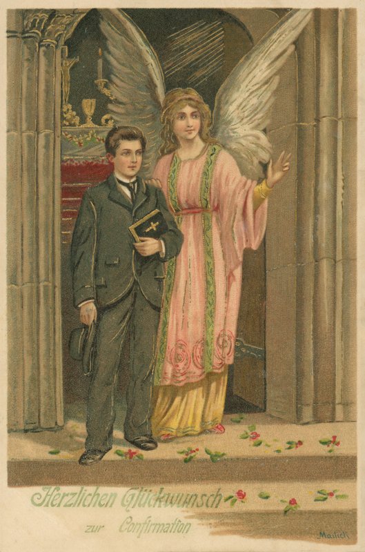 Tillykke med din konfirmation (chromolitho) af German School