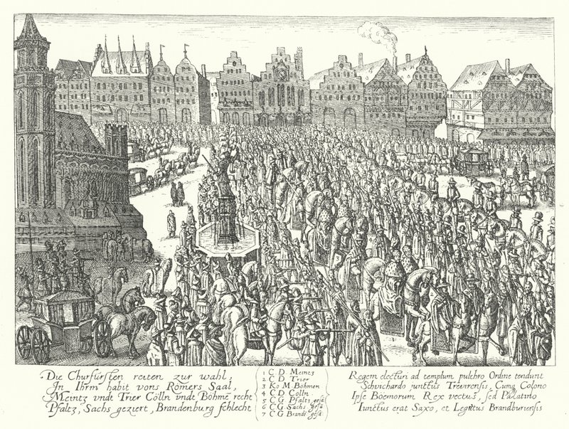 Coronation Procession of the Holy Roman Emperor Ferdinand II, Frankfurt af German School