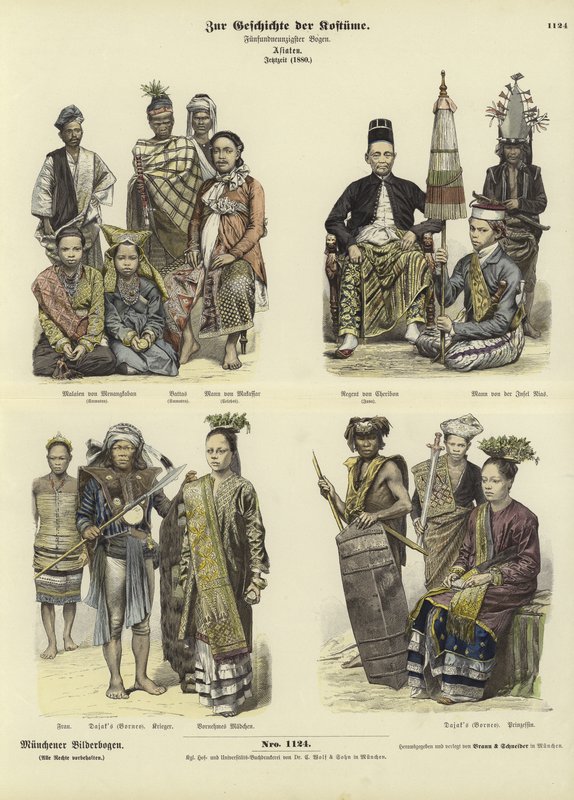 Costumes of Indonesia, 1880  af German School
