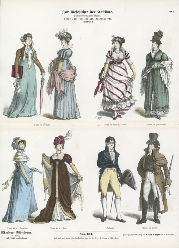 Costumes of the 1800s  af German School