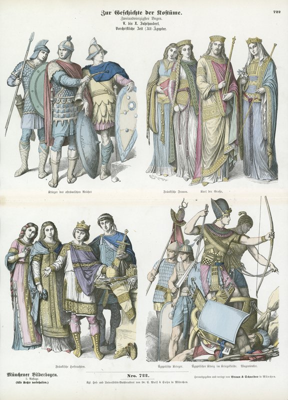 Costumes of the ancient world  af German School