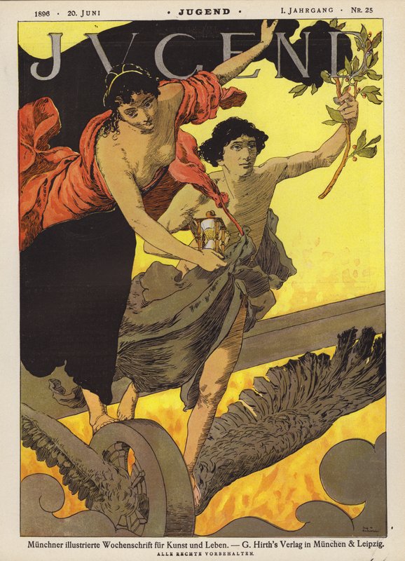 Forsideillustration til magasinet Jugend af German School