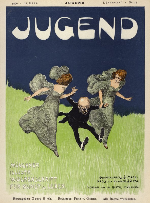 Cover illustration for Jugend magazine, 1896dani af German School