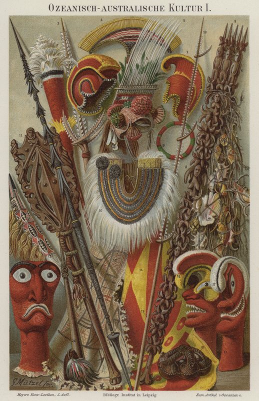 Kulturelle artefakter i Oceanien og Australasien af German School