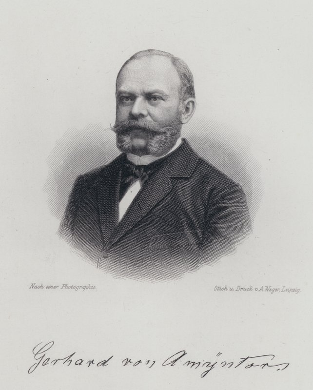 Dagobert von Gerhardt, tysk soldat, digter og romanforfatter (gravering) af German School