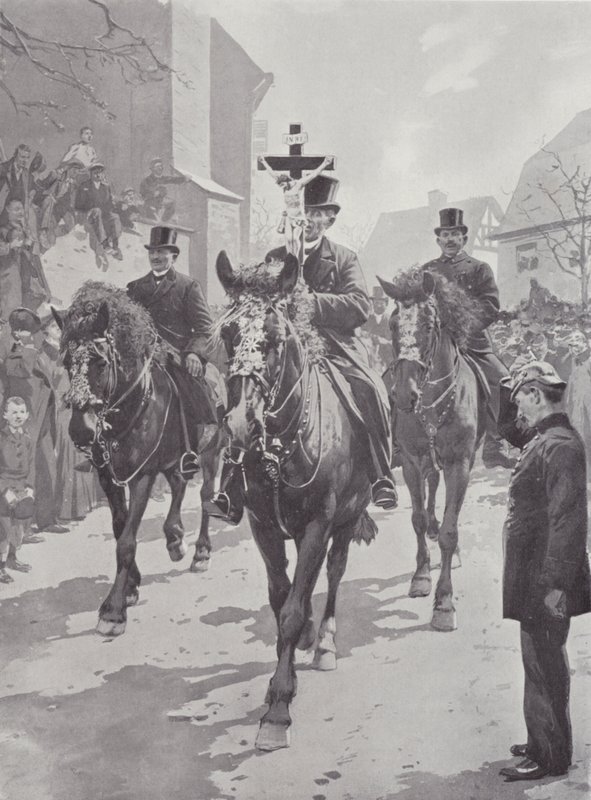 Påsketold, Sachsen (litho) af German School