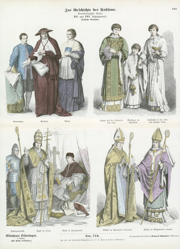 Ecclesiastical costumes, 16th and 17th Century  af German School