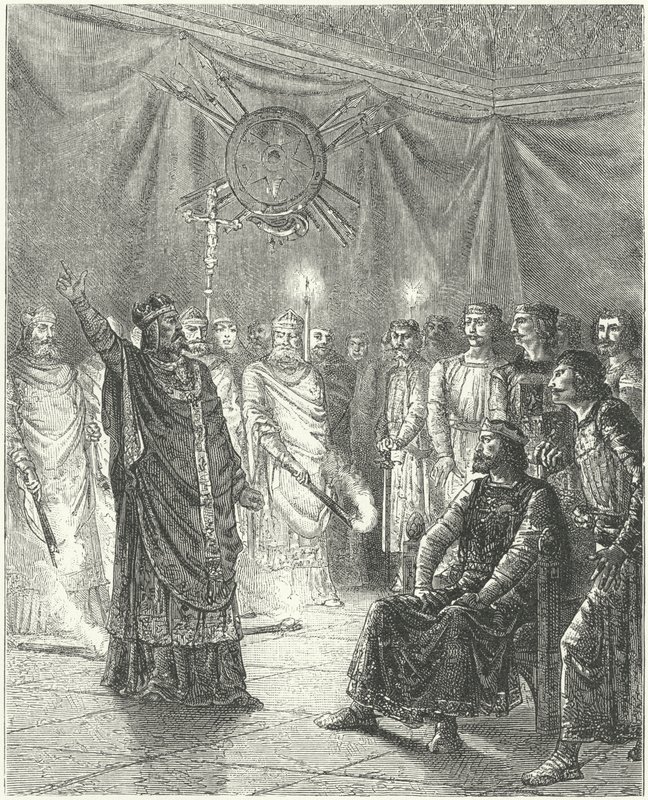 Edmund Rich, ærkebiskop af Canterbury, truede kong Henrik III med ekskommunikation af German School