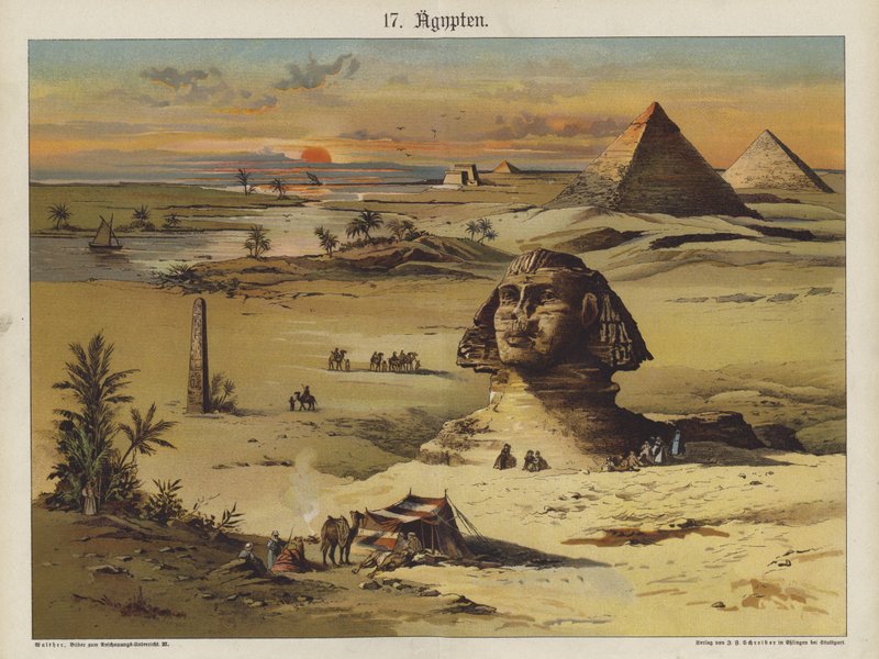Egypten (farve litho) af German School