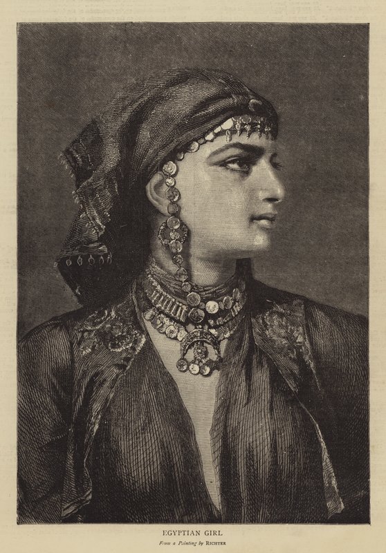Egyptisk pige (gravering) af German School