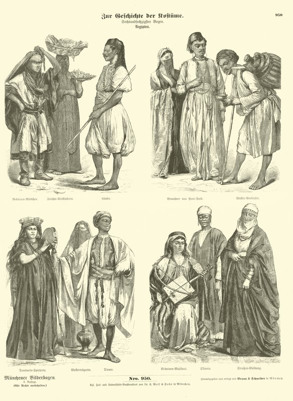 Egyptian costumes  af German School