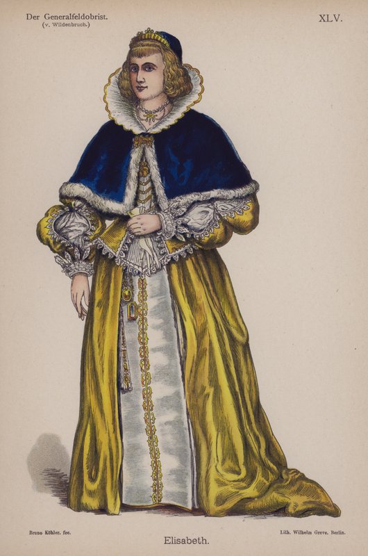 Elisabeth, fra Der Generalfeldoberst af Ernst von Wildenbruch (farve litho) af German School