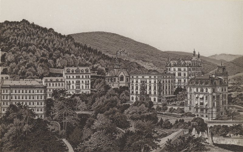 English Church, Royal Villa, Bristol, Villa Theresa (litho) af German School