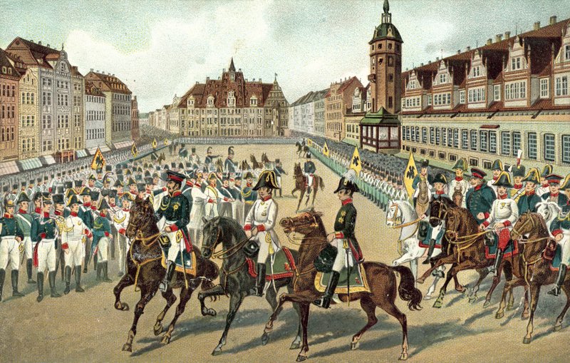 De tre allierede monarkers indtog i Leipzig af German School