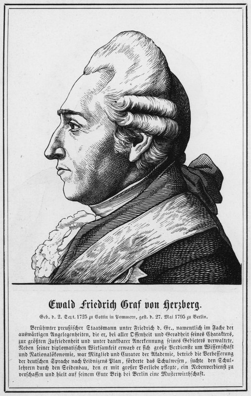 Ewald Friedrich Graf von Herzberg (gravering) af German School