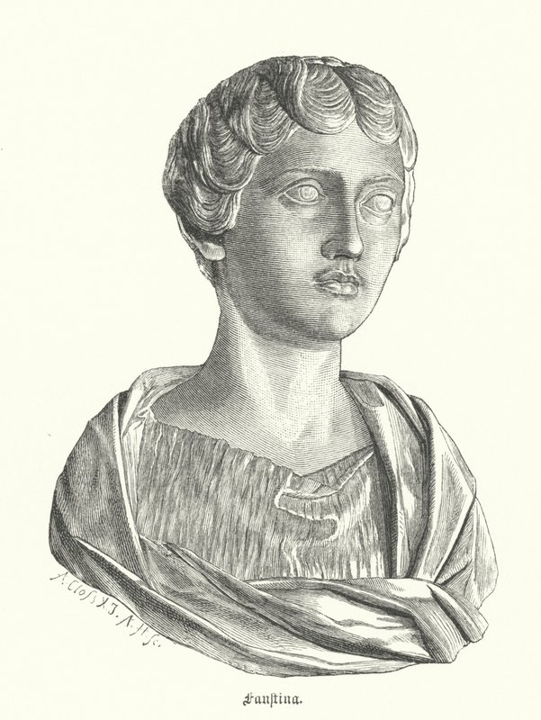 Faustina den Yngre, hustru til den romerske kejser Marcus Aurelius (stik) af German School