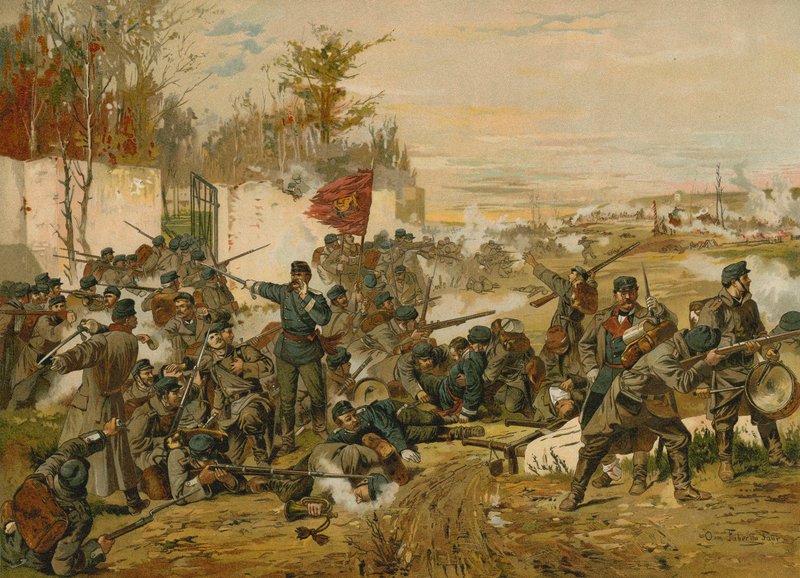 First Battle of Villiers-Champigny, Franco-Prussian War, 30 November 1870  af German School