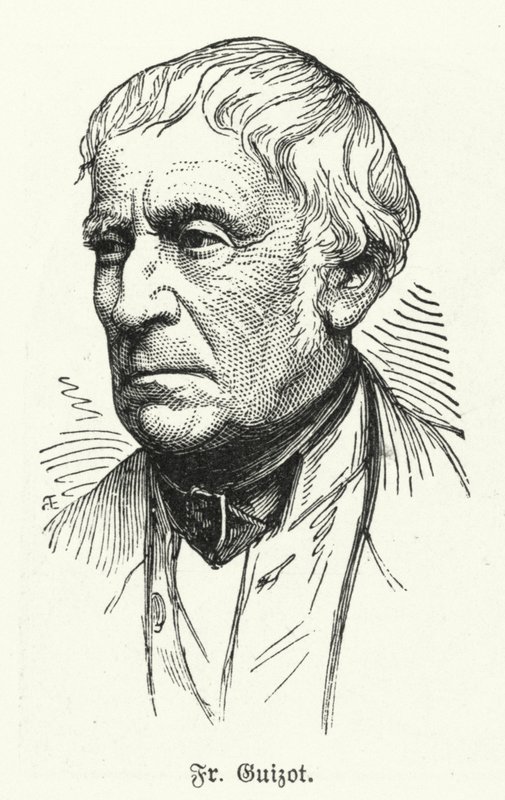 Francois Guizot, fransk historiker og statsmand (litho) af German School