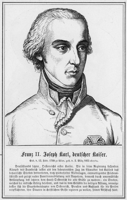 Franz II Joseph Karl, Deutscher Kaiser (gravering) af German School