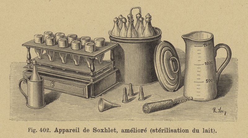 Franz von Soxhlets forbedrede mælkesteriliseringsapparat af German School