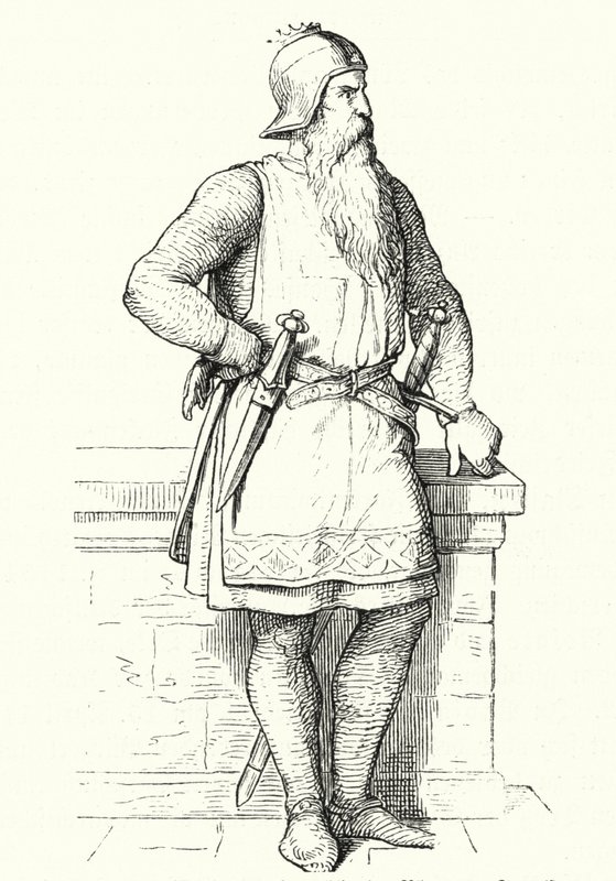 Frederick Barbarossa, konge af Tyskland og Italien og den hellige romerske kejser (gravering) af German School