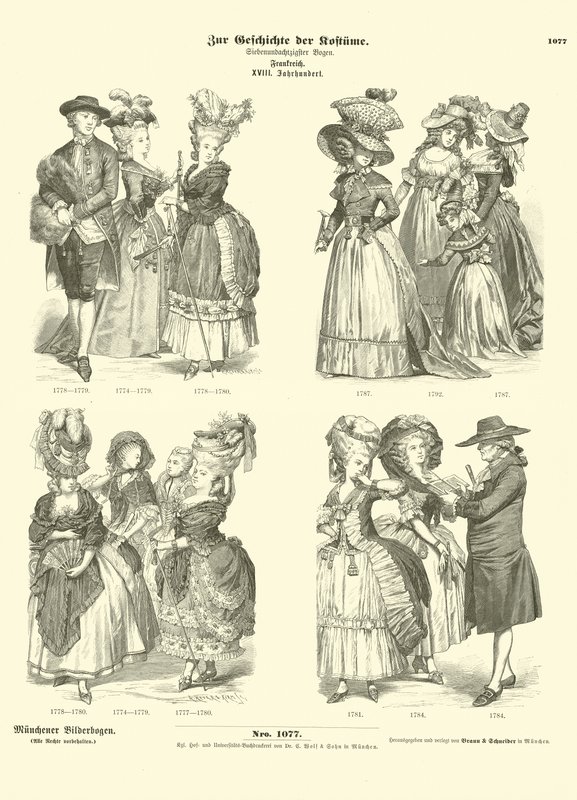 French costumes, 18th Century  af German School